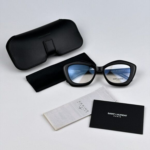 NEW Saint Laurent SL68OPT 001 Black Cat Eye Women Eyeglasses - Picture 15 of 15